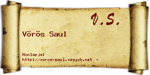 Vörös Saul névjegykártya